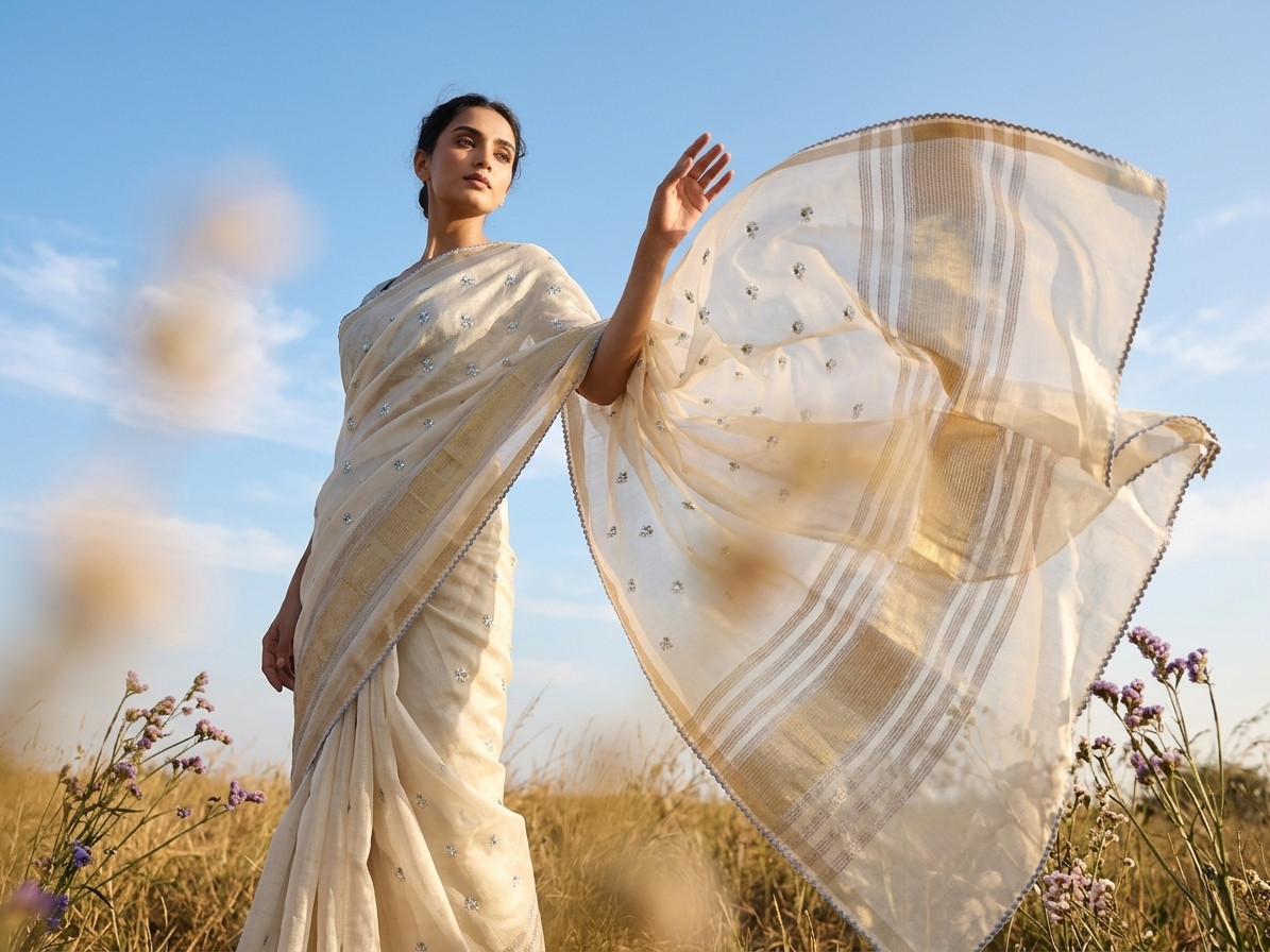 Shubra Chanderi Tissue Saree