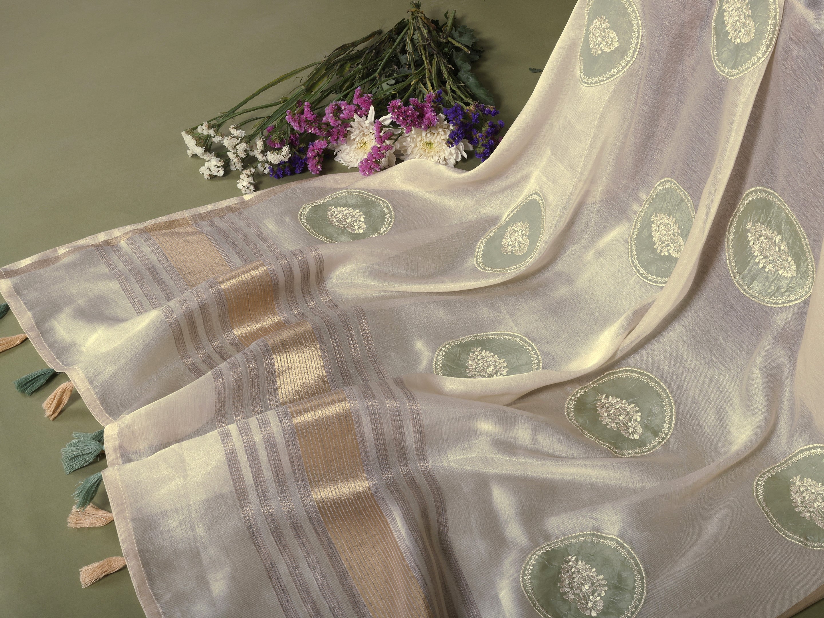 Bagh-e-Iram Chanderi Tissue Saree