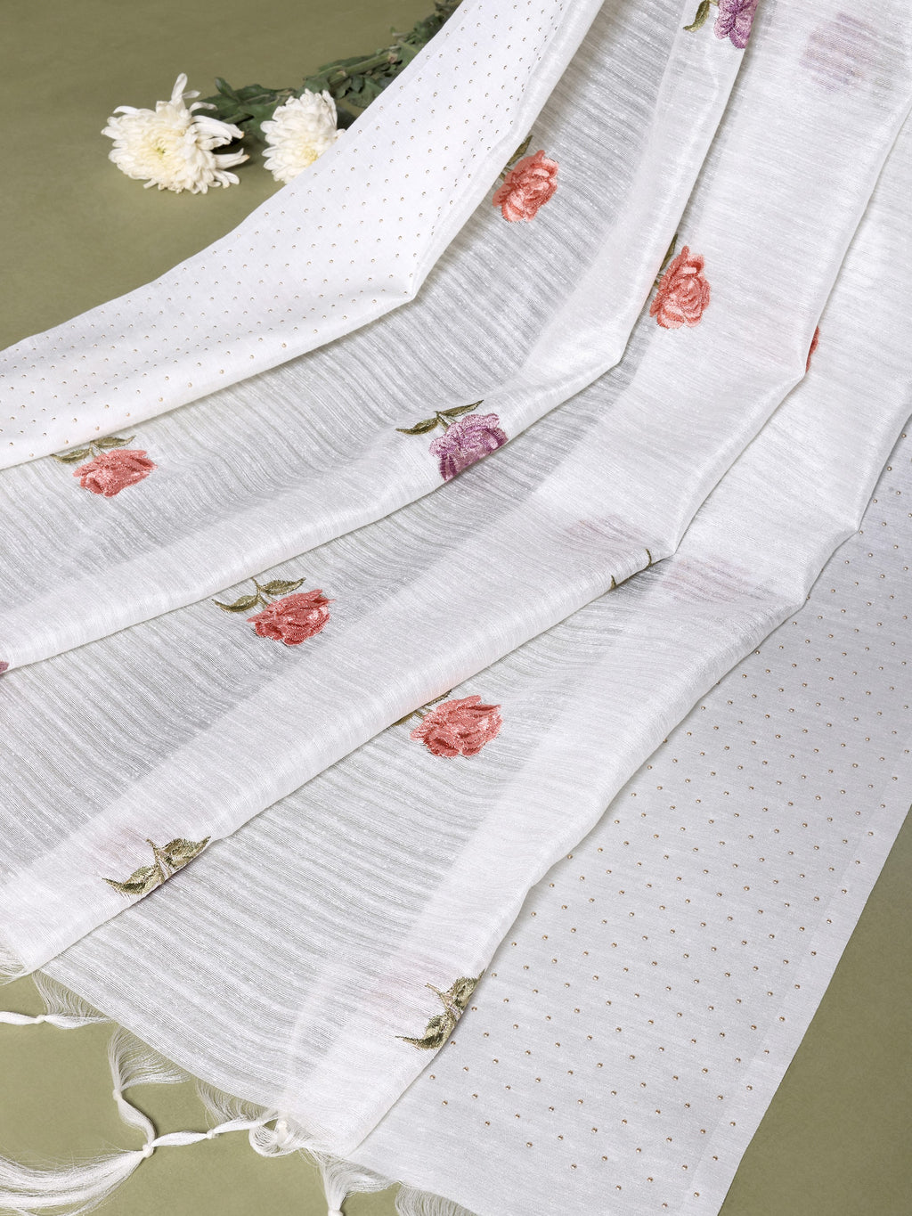 Kashish Embroidered Tussar Saree