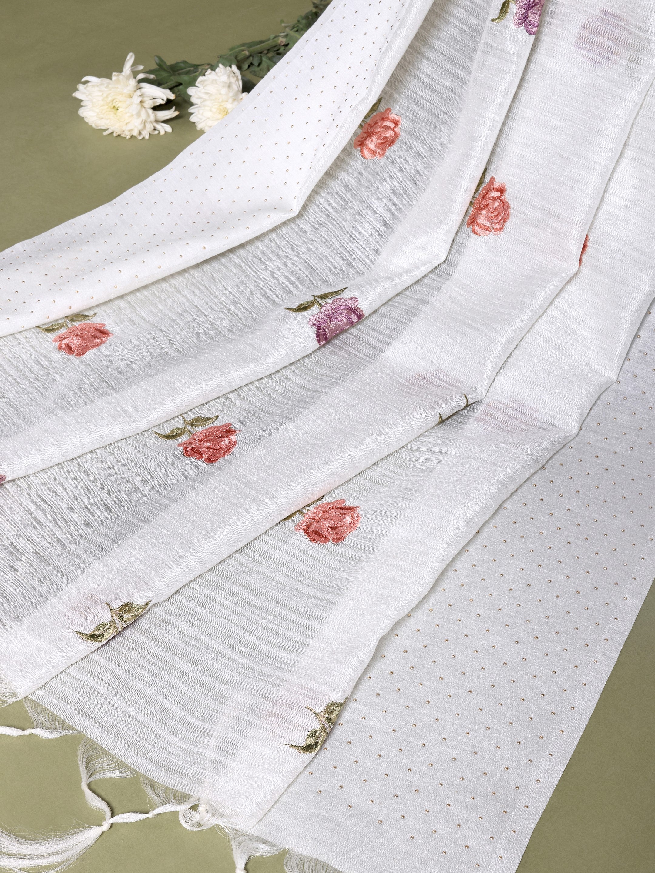 Kashish Embroidered Tussar Saree
