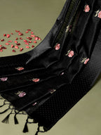Raatrani Embroidered Tussar Saree