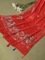 Raga Linen Tissue Embroidered Saree