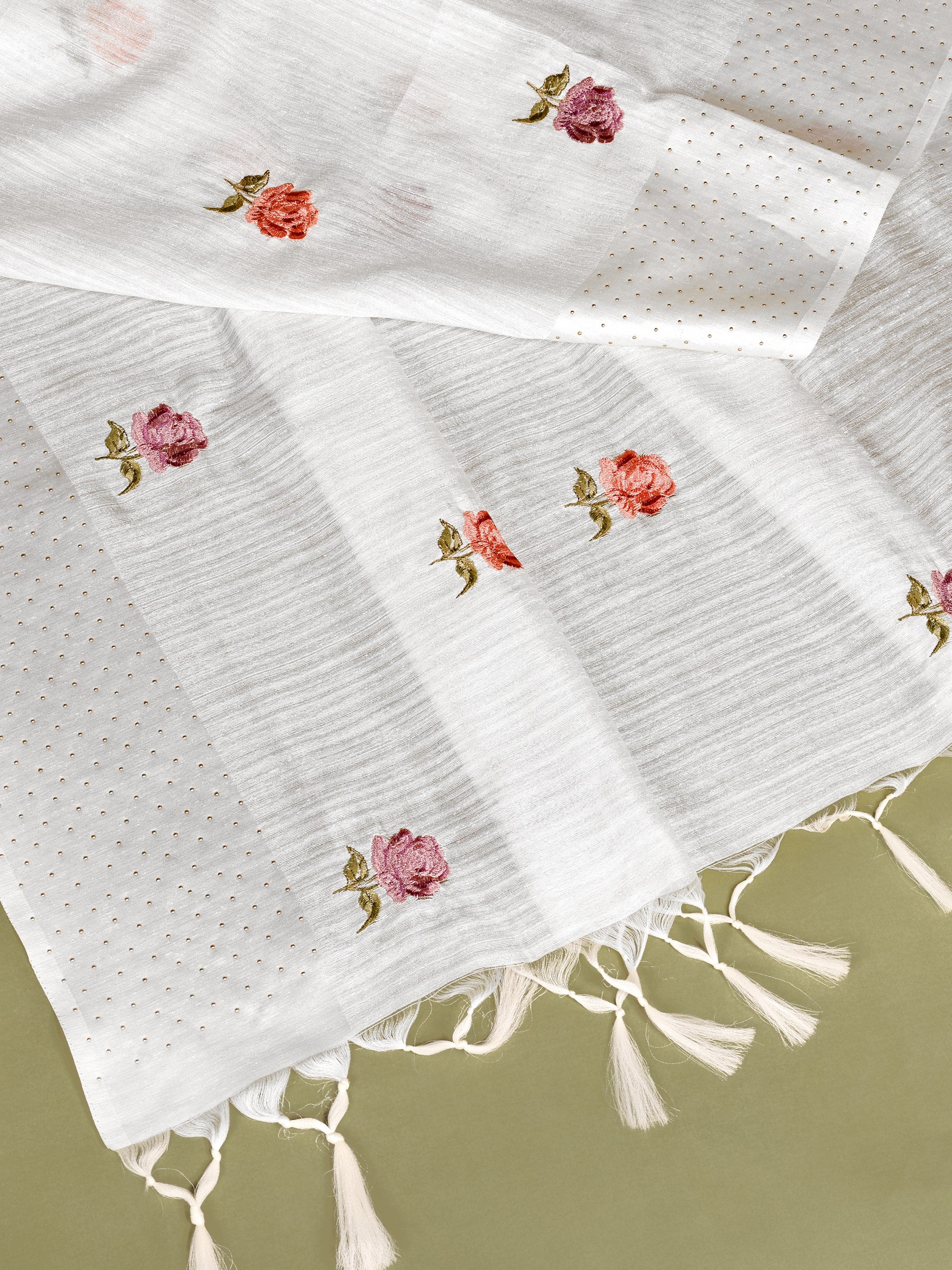 Kashish Embroidered Tussar Saree