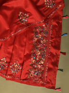 Raga Linen Tissue Embroidered Saree