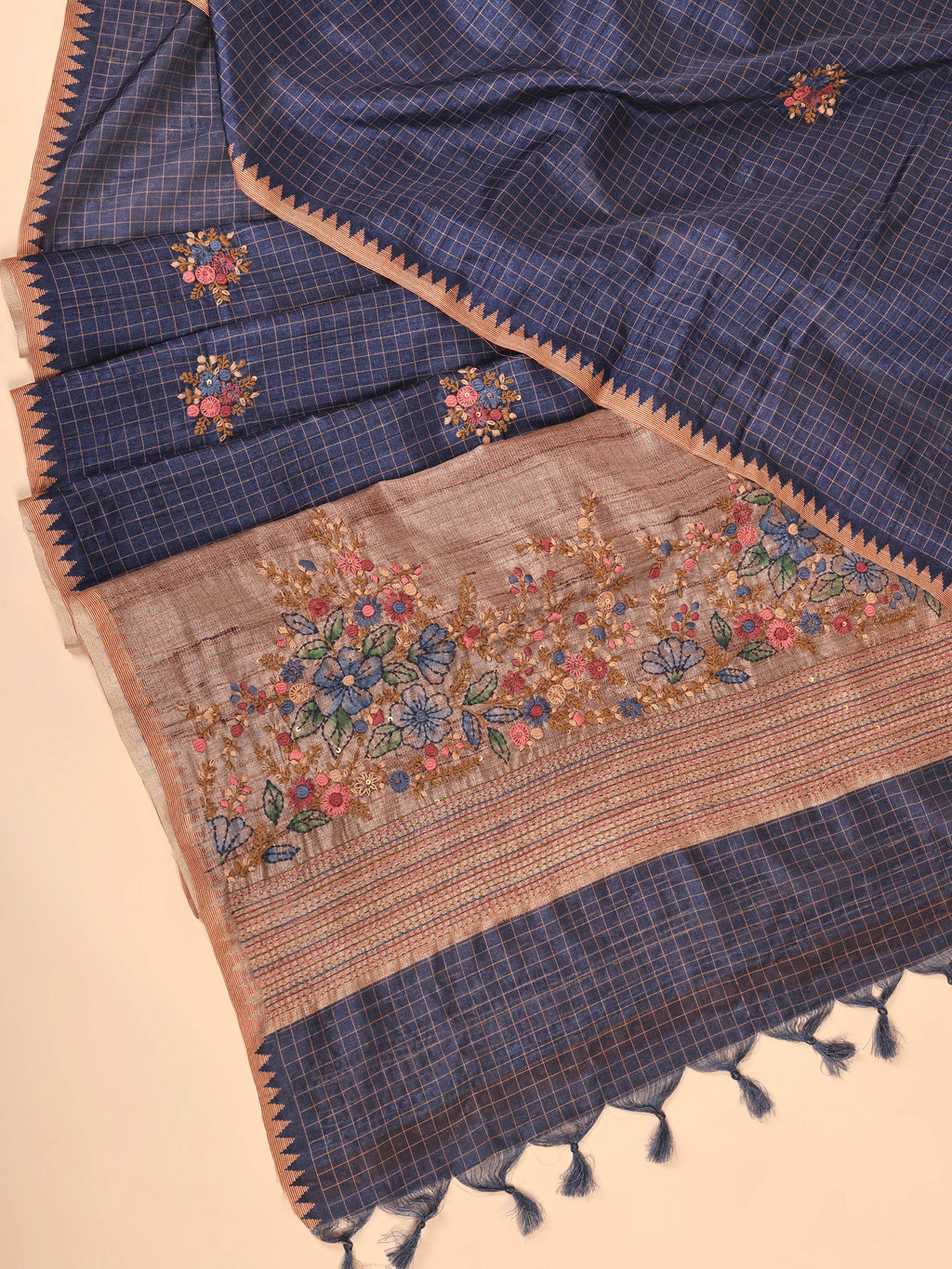 Neelima Linen Tissue Embroidered saree