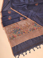 Neelima Linen Tissue Embroidered saree