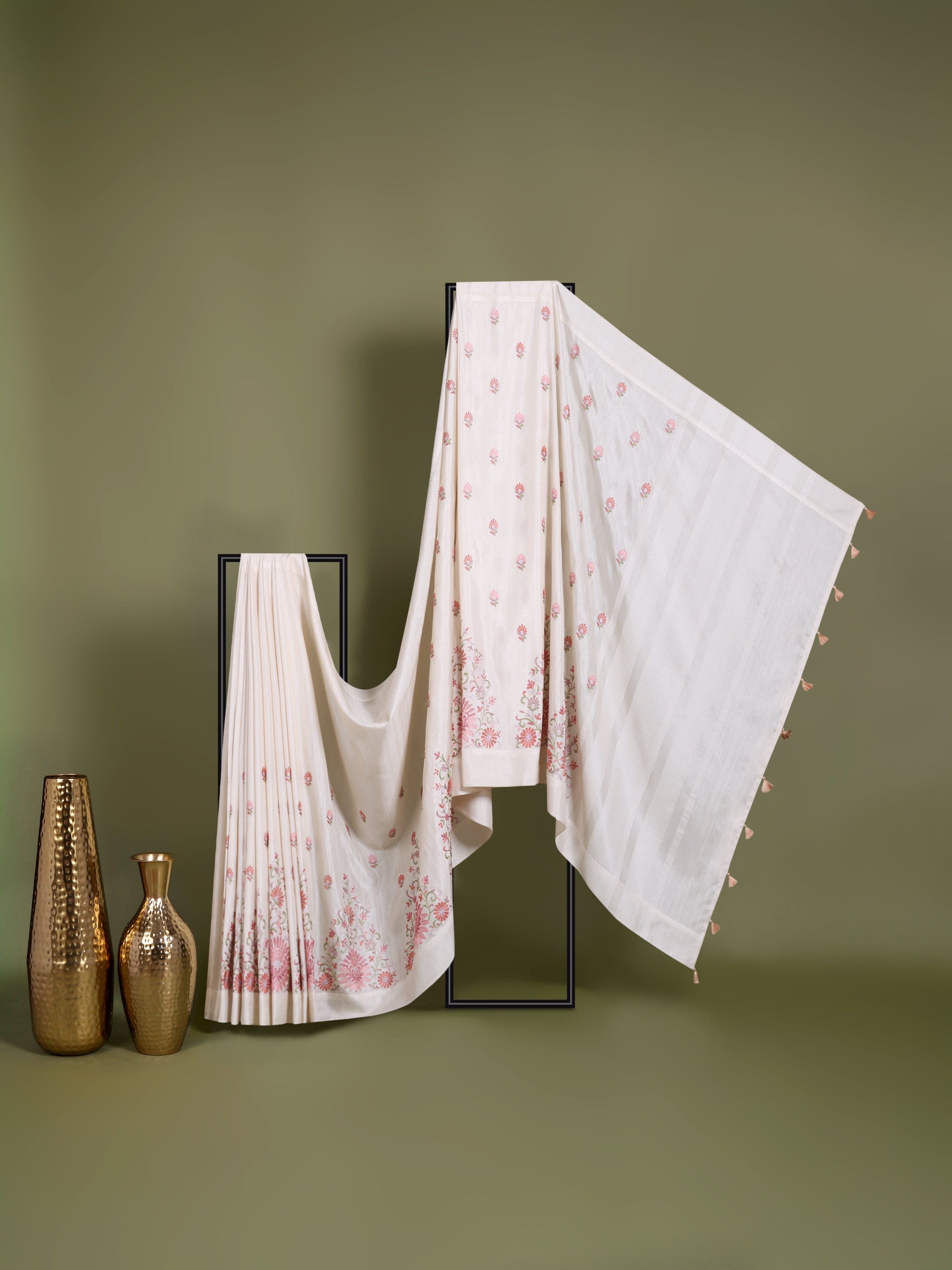 Megha Embroidered Tussar Saree
