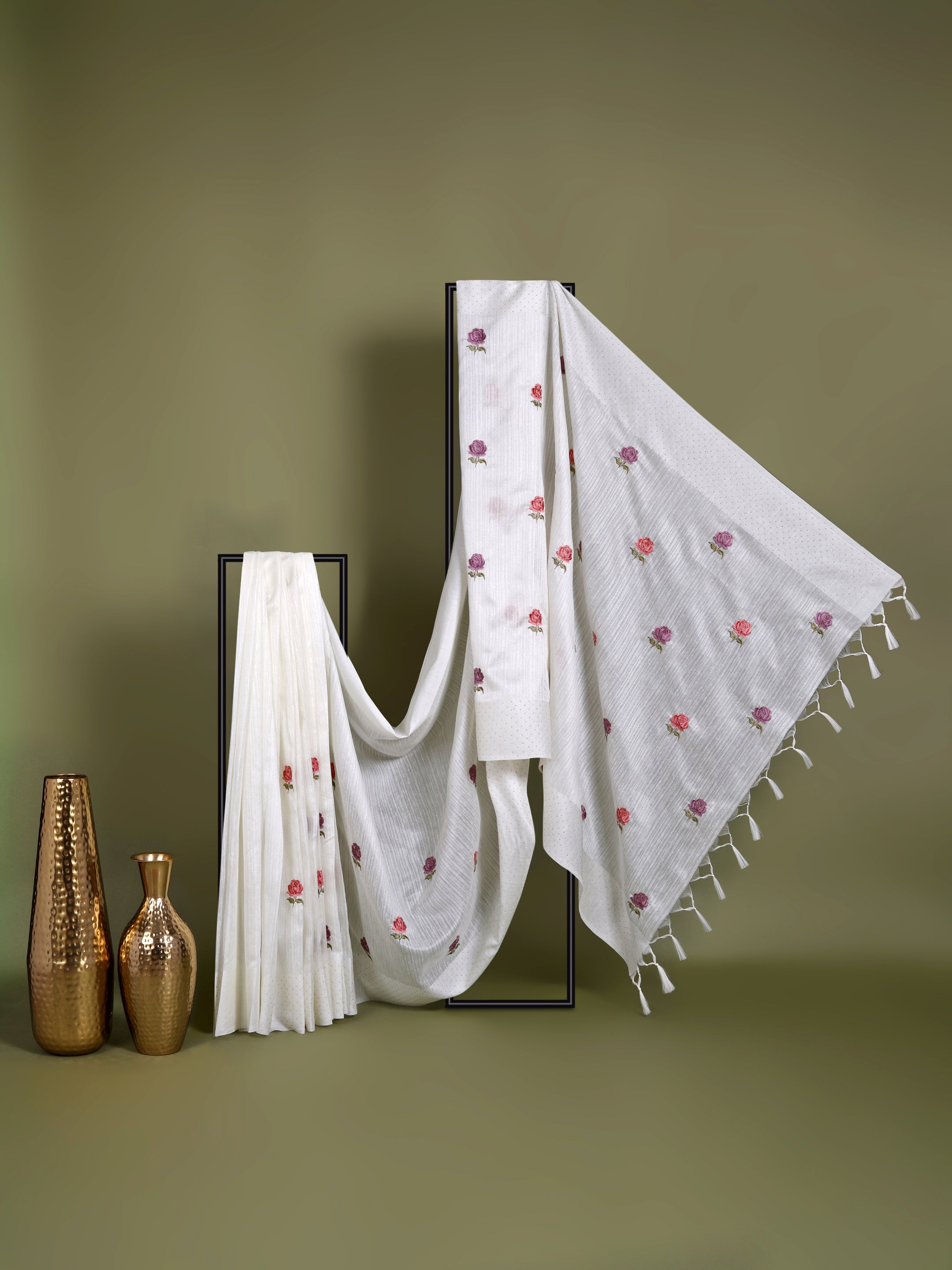 Kashish Embroidered Tussar Saree