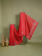 Raga Linen Tissue Embroidered Saree