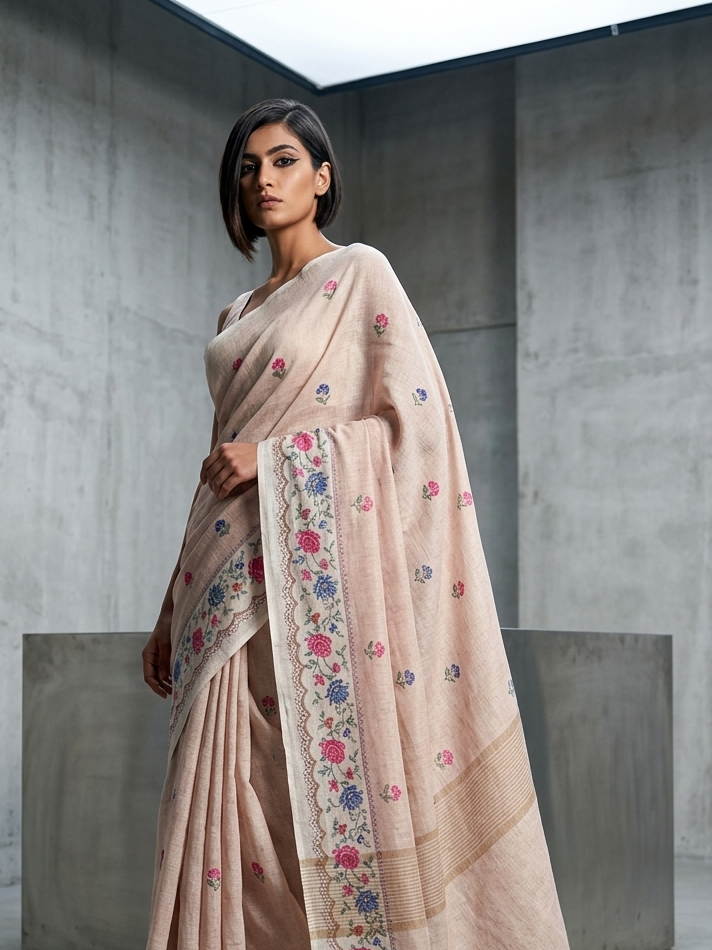Vanya Linen Saree