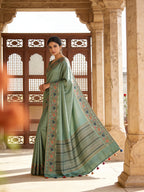 Avni Embroidered Tussar Saree