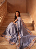 Pakhi Embroidered Tussar Saree